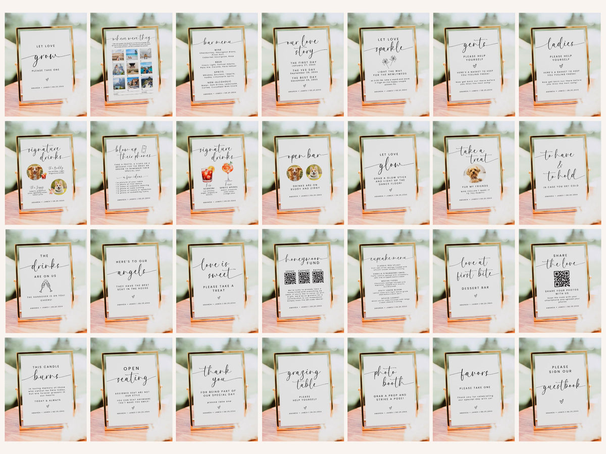 The All-in-One Wedding Planning Bundle | Planner & 100+ Wedding Signs