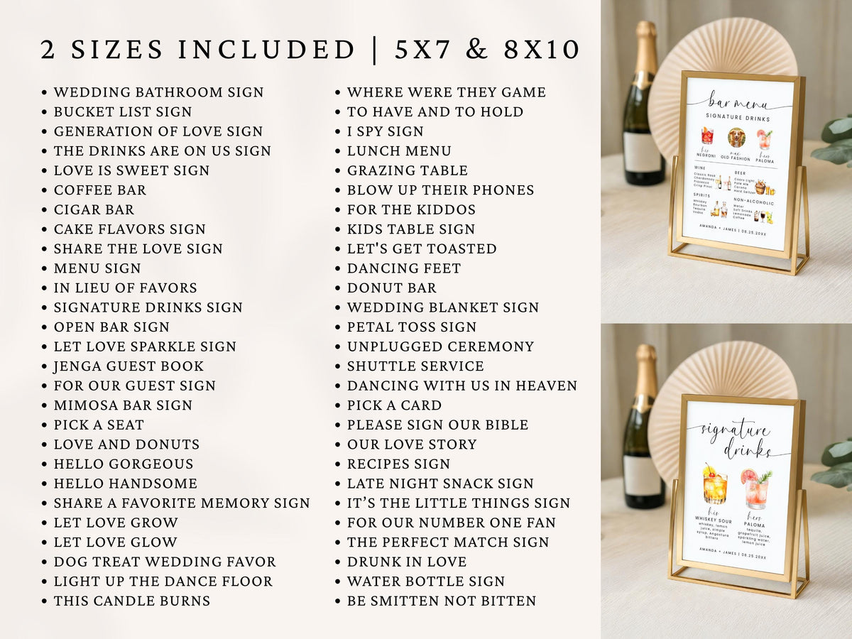 The All-in-One Wedding Planning Bundle | Planner & 100+ Wedding Signs