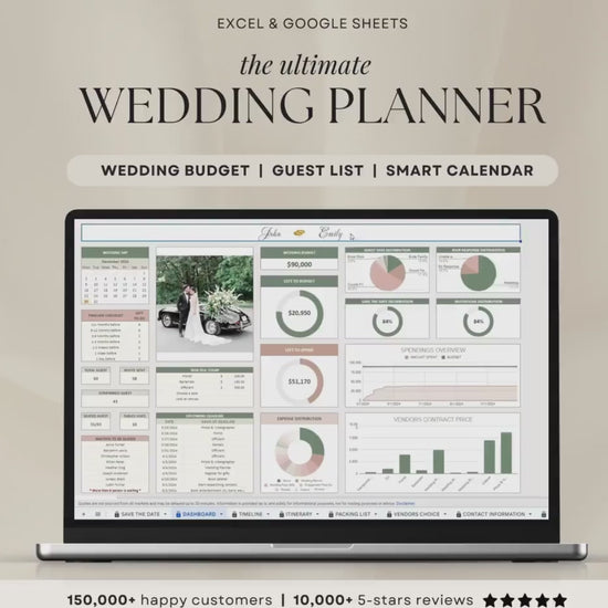 WEDDING PLANNER , GUEST LIST , SMART CALENDAR